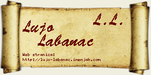 Lujo Labanac vizit kartica